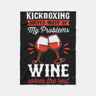 Kickboksen lost de meeste van mijn problemen op. W Fleece Deken