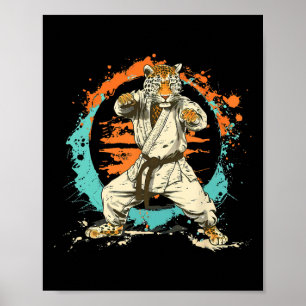 Kickboksen Luipaard Taekwondo Karate Mma Vechtkuns Poster