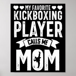 Kickboksen Mama Moeder Grappig Vechtkunst Karate M Poster