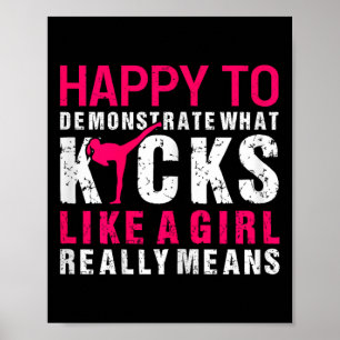 Kickboksen Meisje Poster