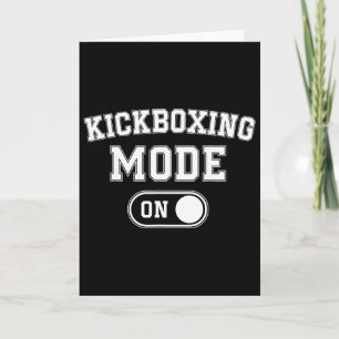 Kickboksen Modus Aan Funny Kickboxer Cadeau Coach Kaart