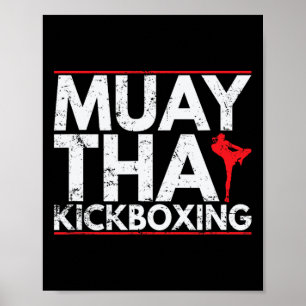 Kickboksen Muay Thai Precisie En Uithoudingsvermog Poster