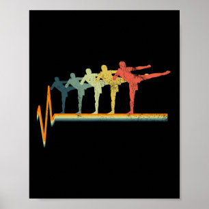 Kickboksen Muay Thai Thaiboxen Mma Vintage Poster