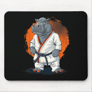 Kickboksen Nijlpaard Taekwondo Karate MMA Grappig Muismat