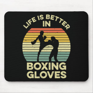 Kickboksen ontwerp voor een Muay Thai vechter Muismat