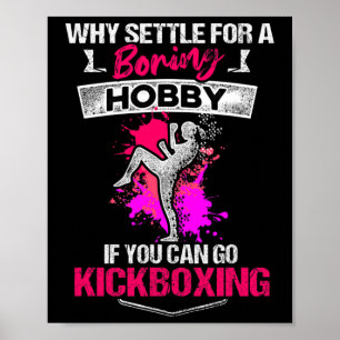 Kickboksen Saai Kick Boksen Workout Poster