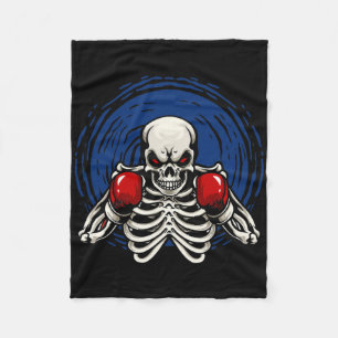 Kickboksen Skelet Grappige Kickbokser Boksen _1 Fleece Deken