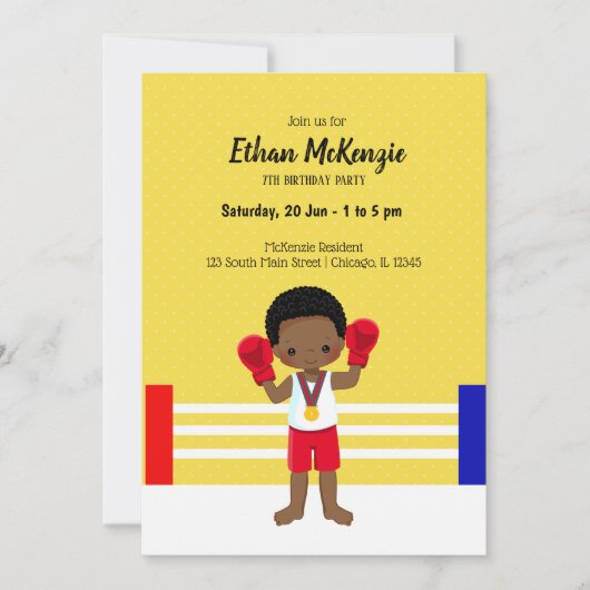 Kickboksen sport kaart (Voorkant)