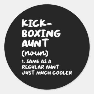 Kickboksen Tante Definitie Grappige Sporten Vechtk Ronde Sticker