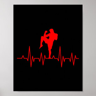 Kickboksen Thai Boxing Hartslag Muay Thai  Poster