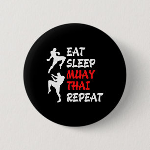 Kickboksen Thaiboksen Eten Slapen Muay Thai Ronde Button 5,7 Cm
