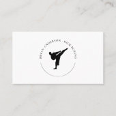 Kickboksen Visitekaartje - Minimal Fighter Logo (Voorkant)