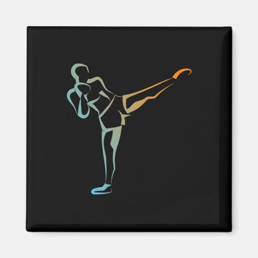 Kickboksen voor atletiek sparren gemengde vechtspo magneet (Voorkant)