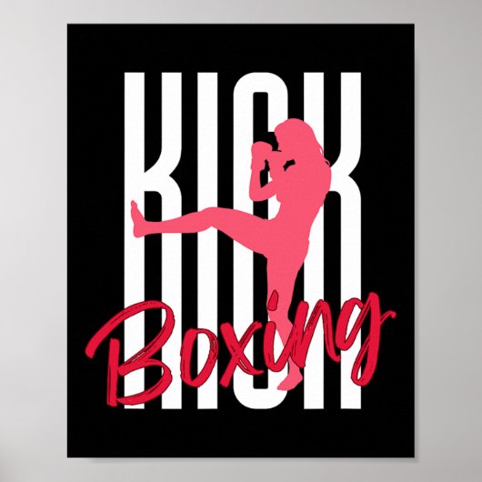 Kickboksen Voorkick  Poster (Voorkant)