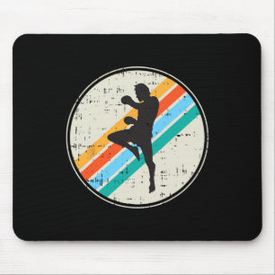 Kickbokser Silhouet Retro Martial-arts G Muismat