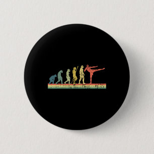 Kickboksevolutie Funny Gift T-shirt Kick Ronde Button 5,7 Cm