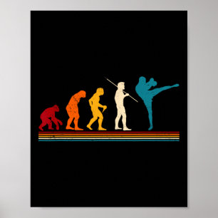Kickboksevolutie Kickbokser Karate Boksen Mma Poster