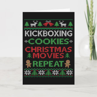 Kickboksinstructeur Cadeau Kickboxer Lelijk Kerstm Kaart