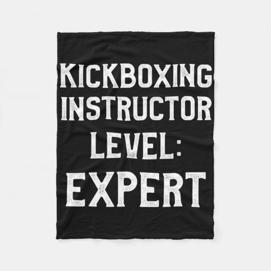 Kickboksinstructeur Kickbokstraining _2 Fleece Deken (Voorkant)