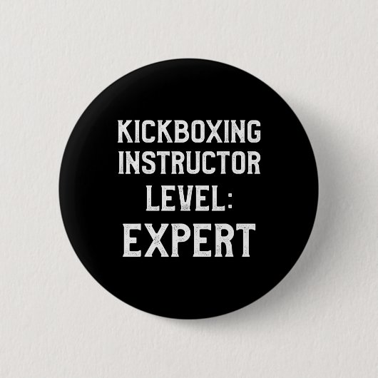 Kickboksinstructeur Kickbokstraining _2 Ronde Button 5,7 Cm (Voorkant)