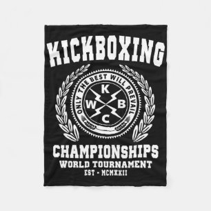 Kickbokskampioenschappen, Kickboksen T-shirt, Mart Fleece Deken