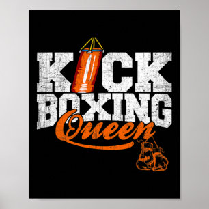 Kickbokskoningin Kickboxer Workout Grafisch Poster