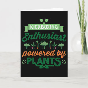 Kickboksliefhebber Aangedreven Door Planten Vegan Kaart