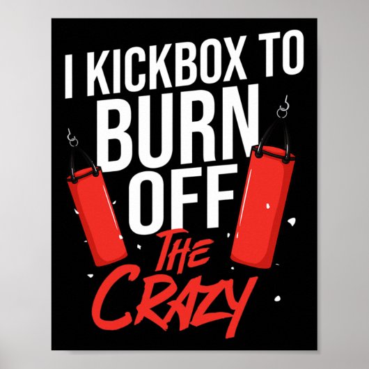 Kickbokstraining Cardio Beginner Kickbokser Poster (Voorkant)