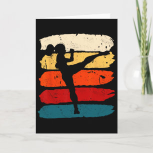 Kickboksvrouw Kickbokser Karate Boksen MMA-strijd Kaart