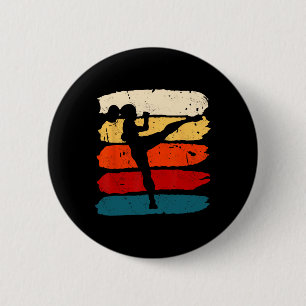 Kickboksvrouw Kickboxer Karate Boksen MMA-strijd Ronde Button 5,7 Cm