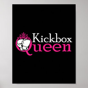 Kickbox Koningin Is Kickboksen Meisje Is Vrouw Kic Poster