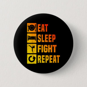 Kickboxer Heren Kickbox Kickboksen Boksen Ronde Button 5,7 Cm