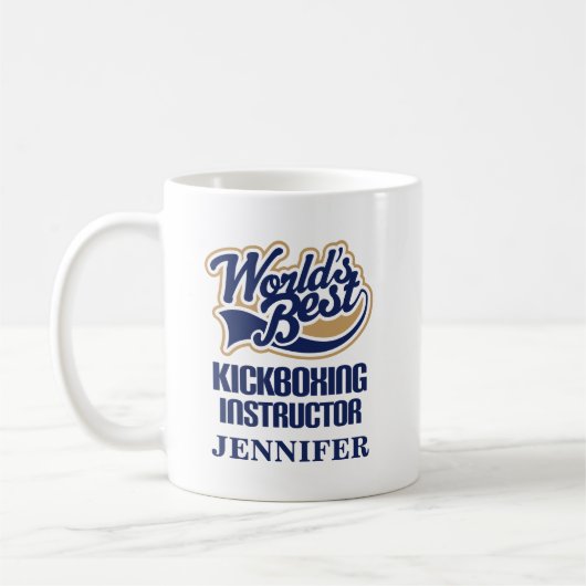 Kickboxer Instructor Personalized Mug Cadeautje Koffiemok (Links)