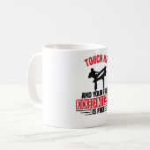 Kickboxer Martial Arts Boxer Sparring Koffiemok (Voorkant links)