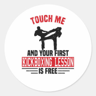 Kickboxer Martial Arts Boxer Sparring Ronde Sticker