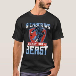 Kickboxing als een beest of een kever als een bees t-shirt