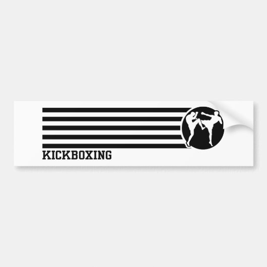 Kickboxing Bumpersticker (Voorkant)