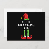 Kickboxing Elf kerstcadeautjes Briefkaart (Voorkant / Achterkant)