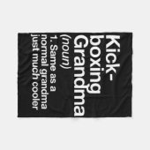Kickboxing Grandma Definition Funny Sports  Fleece Deken (Voorkant (Horizontaal))