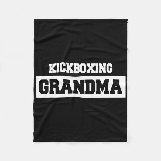 Kickboxing Grandma - Kickboxer  Fleece Deken (Voorkant)