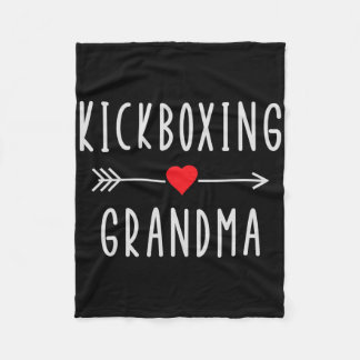 Kickboxing Grandma Proud Kickboxing Grandmother Mo Fleece Deken