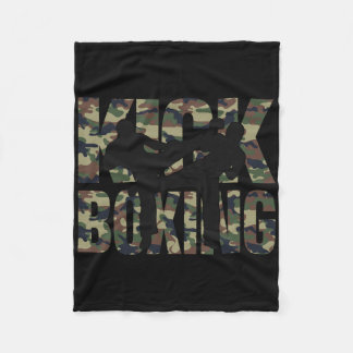 Kickboxing Grunge Design Fight Between Two Kickbox Fleece Deken