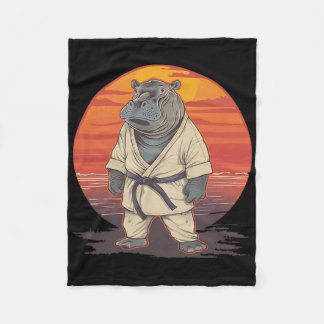 Kickboxing Hippo Martial Arts Karate Jiu-jitsu Mma Fleece Deken