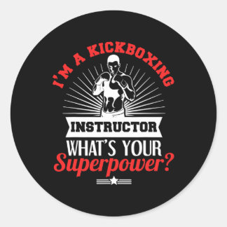 Kickboxing Instructor Kickboxer Job Title  Ronde Sticker
