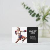 Kickboxing Instructor Visitekaartje (Staand voorkant)