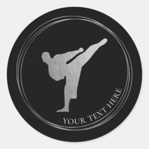 Kickboxing - Karate Classic Round Sticker