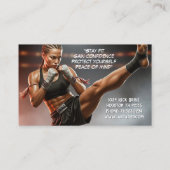 Kickboxing Martial Arts Muay Thai Instructor Visitekaartje (Achterkant)
