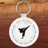 Kickboxing - Martial Arts Sleutelhanger (Voorkant)