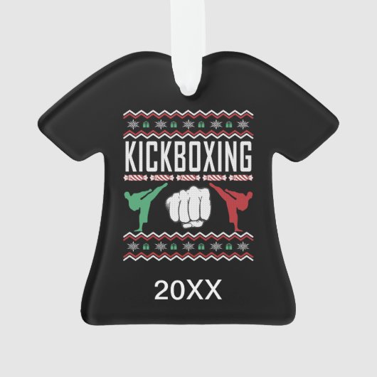 Kickboxing personnalisé laide pull de Noël (dos)