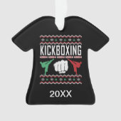 Kickboxing personnalisé laide pull de Noël (devant)